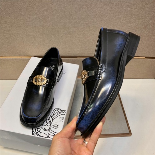Cheap Versace Leather Shoes For Men #928254 Replica Wholesale [$105.00 USD] [ITEM#928254] on Replica Versace Leather Shoes