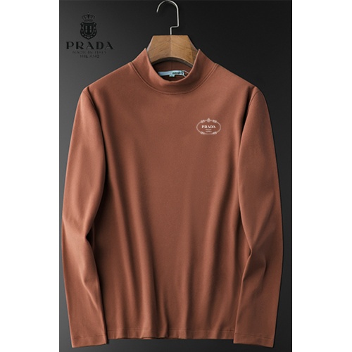 Cheap Prada T-Shirts Long Sleeved For Men #928765 Replica Wholesale [$36.00 USD] [W#928765] on Replica Prada T-Shirts