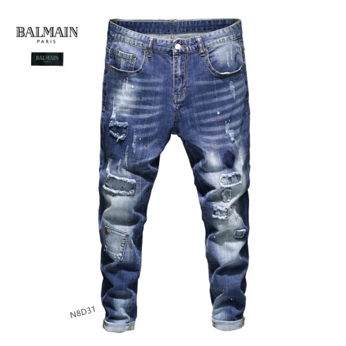 Cheap Balmain Jeans For Men #931177 Replica Wholesale [$48.00 USD] [ITEM#931177] on Replica Balmain Jeans