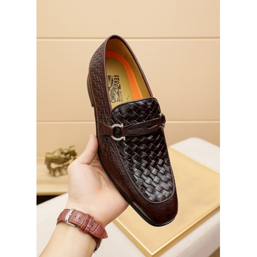 Cheap Salvatore Ferragamo Leather Shoes For Men #932898 Replica Wholesale [$80.00 USD] [ITEM#932898] on Replica Salvatore Ferragamo Leather Shoes