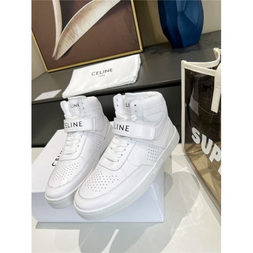 Cheap Celine High Tops Shoes For Men #933121 Replica Wholesale [$82.00 USD] [ITEM#933121] on Replica Celine High Top Shoes