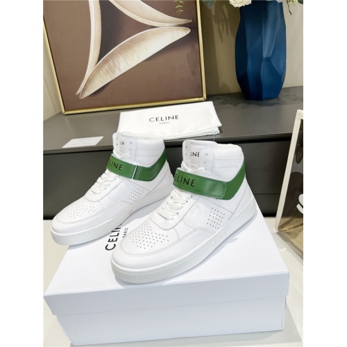 Cheap Celine High Tops Shoes For Women #933148 Replica Wholesale [$98.00 USD] [ITEM#933148] on Replica Celine High Top Shoes