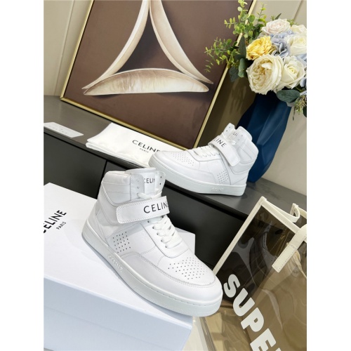 Cheap Celine High Tops Shoes For Women #933150 Replica Wholesale [$98.00 USD] [ITEM#933150] on Replica Celine High Top Shoes