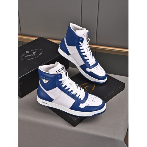 Cheap Prada High Tops Shoes For Men #933726 Replica Wholesale [$92.00 USD] [ITEM#933726] on Replica Prada High Top Shoes