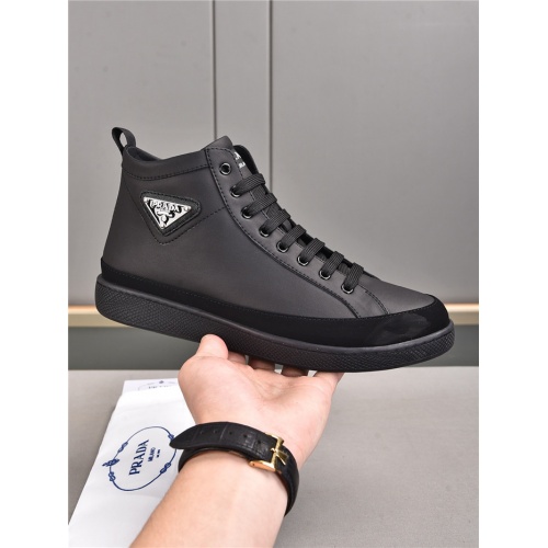 Cheap Prada High Tops Shoes For Men #935482 Replica Wholesale [$82.00 USD] [ITEM#935482] on Replica Prada High Top Shoes