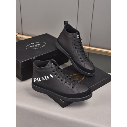 Cheap Prada High Tops Shoes For Men #935484 Replica Wholesale [$82.00 USD] [ITEM#935484] on Replica Prada High Top Shoes