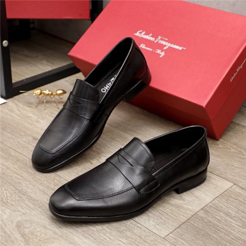 Cheap Salvatore Ferragamo Leather Shoes For Men #936177 Replica Wholesale [$92.00 USD] [ITEM#936177] on Replica Salvatore Ferragamo Leather Shoes