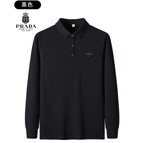 Cheap Prada T-Shirts Long Sleeved For Men #937627 Replica Wholesale [$38.00 USD] [ITEM#937627] on Replica Prada T-Shirts