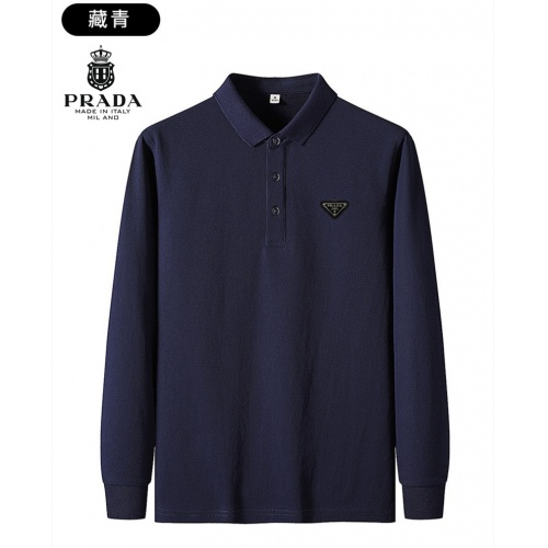 Cheap Prada T-Shirts Long Sleeved For Men #937629 Replica Wholesale [$38.00 USD] [ITEM#937629] on Replica Prada T-Shirts