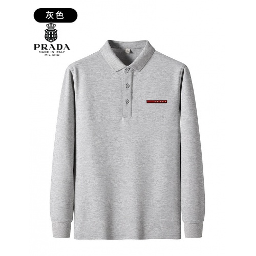 Cheap Prada T-Shirts Long Sleeved For Men #937632 Replica Wholesale [$38.00 USD] [ITEM#937632] on Replica Prada T-Shirts