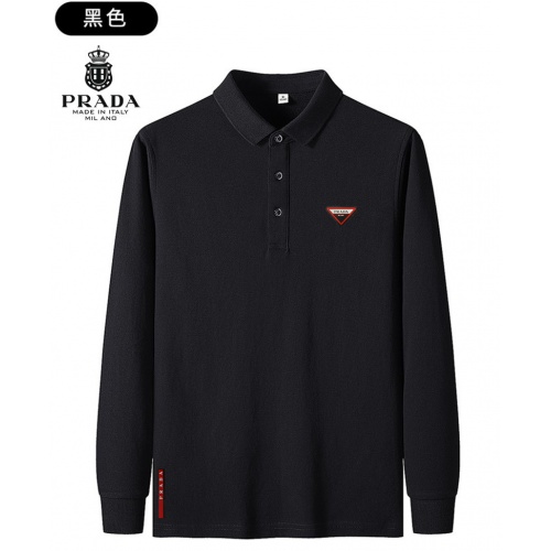 Cheap Prada T-Shirts Long Sleeved For Men #937662 Replica Wholesale [$38.00 USD] [ITEM#937662] on Replica Prada T-Shirts