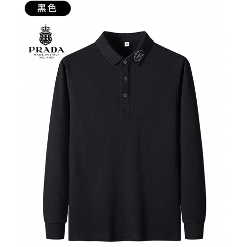 Cheap Prada T-Shirts Long Sleeved For Men #937719 Replica Wholesale [$38.00 USD] [ITEM#937719] on Replica Prada T-Shirts