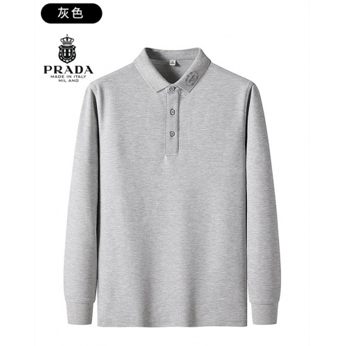 Cheap Prada T-Shirts Long Sleeved For Men #937720 Replica Wholesale [$38.00 USD] [ITEM#937720] on Replica Prada T-Shirts