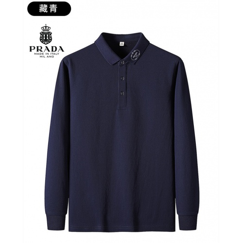 Cheap Prada T-Shirts Long Sleeved For Men #937721 Replica Wholesale [$38.00 USD] [ITEM#937721] on Replica Prada T-Shirts