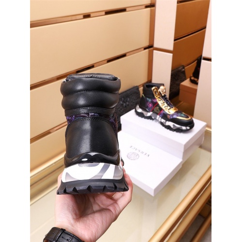 Cheap Versace High Tops Shoes For Men #939366 Replica Wholesale [$85.00 USD] [ITEM#939366] on Replica Versace High Tops Shoes
