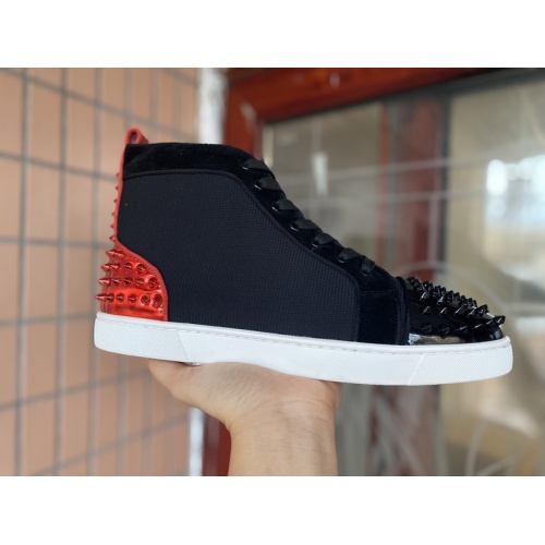 Cheap Christian Louboutin High Tops Shoes For Men #939957 Replica Wholesale [$115.00 USD] [ITEM#939957] on Replica Christian Louboutin High Top Shoes
