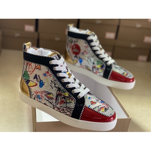 Cheap Christian Louboutin High Tops Shoes For Women #940035 Replica Wholesale [$115.00 USD] [ITEM#940035] on Replica Christian Louboutin High Top Shoes