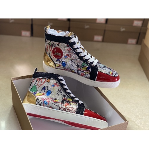 Cheap Christian Louboutin High Tops Shoes For Women #940035 Replica Wholesale [$115.00 USD] [ITEM#940035] on Replica Christian Louboutin High Top Shoes