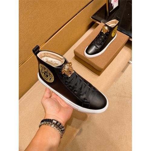 Cheap Versace High Tops Shoes For Men #940095 Replica Wholesale [$80.00 USD] [ITEM#940095] on Replica Versace High Tops Shoes