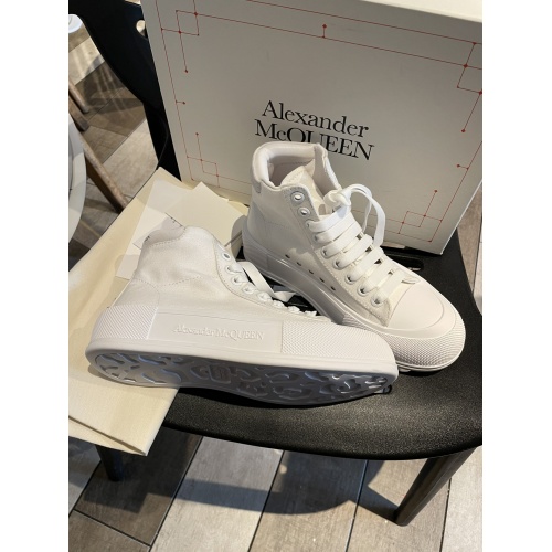 Cheap Alexander McQueen High Tops Shoes For Women #946180 Replica Wholesale [$85.00 USD] [ITEM#946180] on Replica Alexander McQueen High Tops Shoes