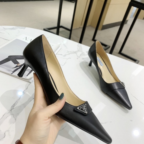 Cheap Prada High-heeled Shoes For Women #953141 Replica Wholesale [$80.00 USD] [ITEM#953141] on Replica Prada High-heeled Shoes