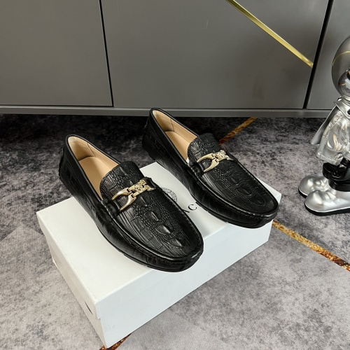 Cheap Versace Leather Shoes For Men #953327 Replica Wholesale [$76.00 USD] [ITEM#953327] on Replica Versace Leather Shoes