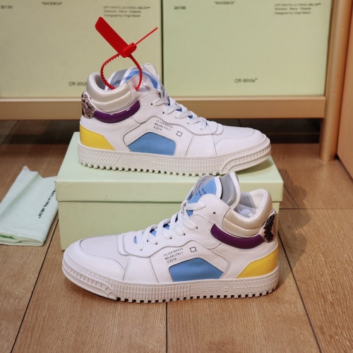 Cheap Off-White High Tops Shoes For Men #957522 Replica Wholesale [$100.00 USD] [ITEM#957522] on Replica Off-White High Tops Shoes