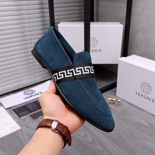 Cheap Versace Leather Shoes For Men #957528 Replica Wholesale [$92.00 USD] [ITEM#957528] on Replica Versace Leather Shoes