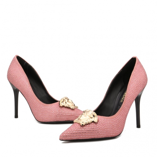Cheap Versace High-Heeled Shoes For Women #958841 Replica Wholesale [$80.00 USD] [ITEM#958841] on Replica Versace High-Heeled Shoes