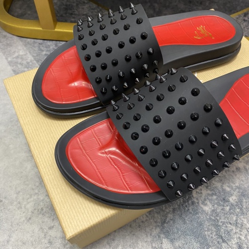 Cheap Christian Louboutin CL Slippers For Men #959193 Replica Wholesale [$56.00 USD] [ITEM#959193] on Replica Christian Louboutin CL Slippers