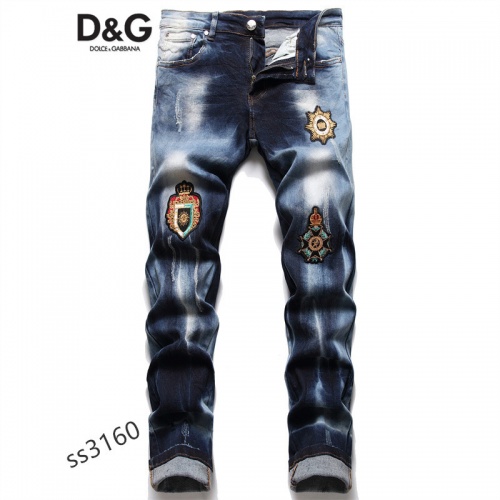Cheap Dolce &amp; Gabbana D&amp;G Jeans For Men #959233 Replica Wholesale [$48.00 USD] [ITEM#959233] on Replica Dolce &amp; Gabbana D&amp;G Jeans
