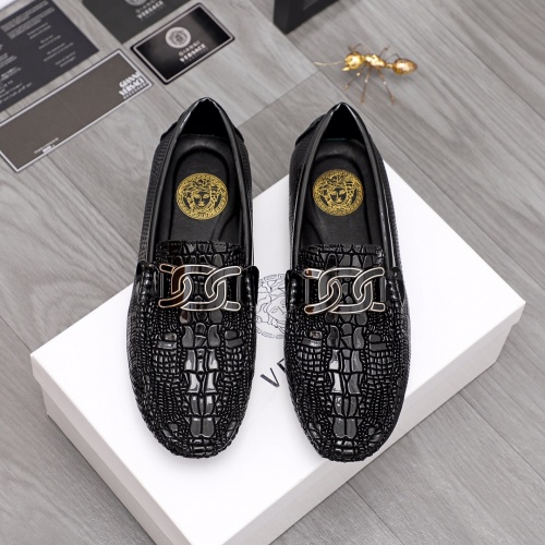 Cheap Versace Leather Shoes For Men #963493 Replica Wholesale [$68.00 USD] [ITEM#963493] on Replica Versace Leather Shoes