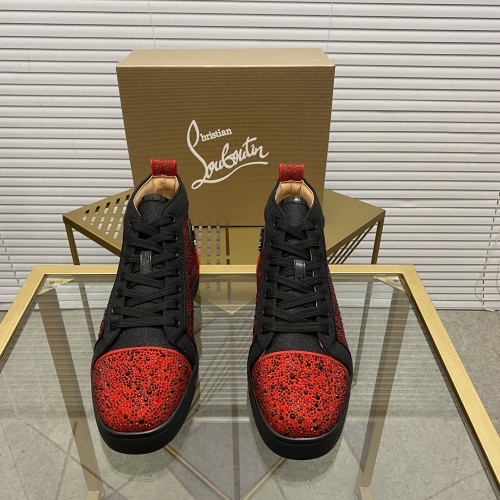 Cheap Christian Louboutin High Tops Shoes For Men #968484 Replica Wholesale [$96.00 USD] [ITEM#968484] on Replica Christian Louboutin High Top Shoes