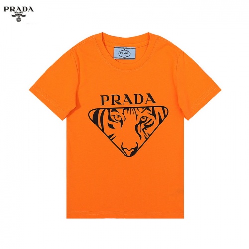 Cheap Prada Kids T-Shirts Short Sleeved For Kids #969350 Replica Wholesale [$25.00 USD] [ITEM#969350] on Replica Prada Kids T-Shirts