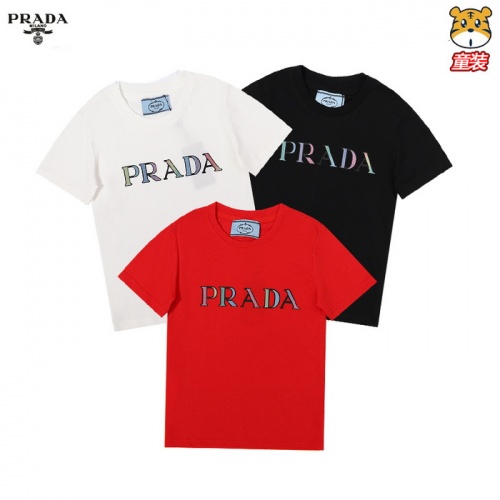 Cheap Prada Kids T-Shirts Short Sleeved For Kids #969355 Replica Wholesale [$25.00 USD] [ITEM#969355] on Replica Prada Kids T-Shirts