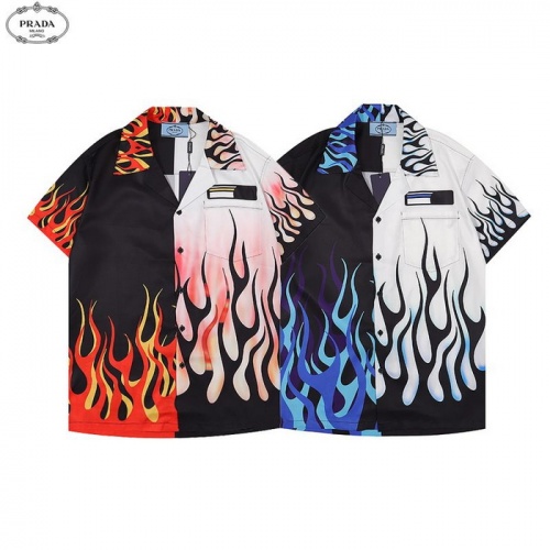 Cheap Prada Shirts Short Sleeved For Men #969389 Replica Wholesale [$34.00 USD] [ITEM#969389] on Replica Prada Shirts