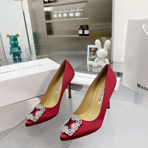 Cheap Manolo Blahnik High-Heeled Shoes For Women #969761 Replica Wholesale [$85.00 USD] [ITEM#969761] on Replica Manolo Blahnik High-Heeled Shoes