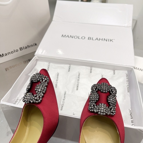 Cheap Manolo Blahnik High-Heeled Shoes For Women #969777 Replica Wholesale [$92.00 USD] [ITEM#969777] on Replica Manolo Blahnik High-Heeled Shoes