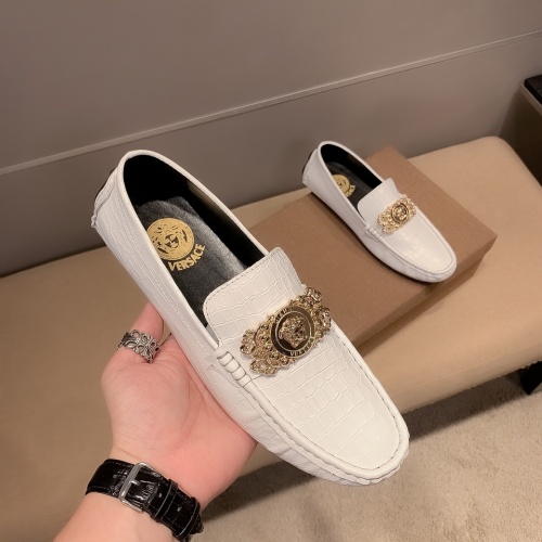 Cheap Versace Leather Shoes For Men #971291 Replica Wholesale [$68.00 USD] [ITEM#971291] on Replica Versace Leather Shoes
