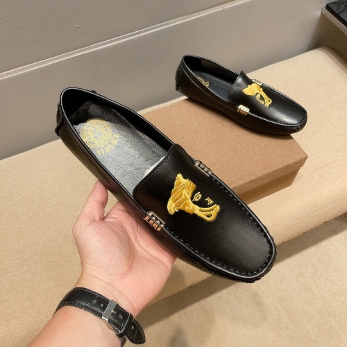 Cheap Versace Leather Shoes For Men #971300 Replica Wholesale [$68.00 USD] [ITEM#971300] on Replica Versace Leather Shoes