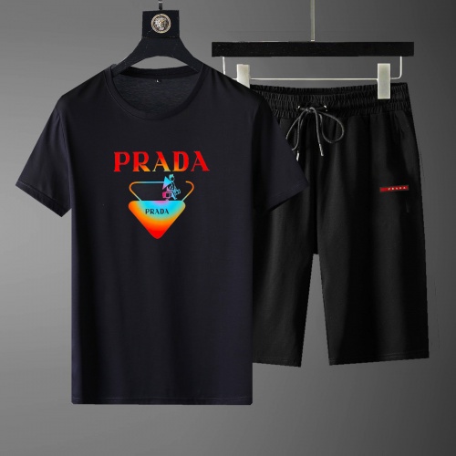 Cheap Prada Tracksuits Short Sleeved For Men #972584 Replica Wholesale [$56.00 USD] [ITEM#972584] on Replica Prada Tracksuits
