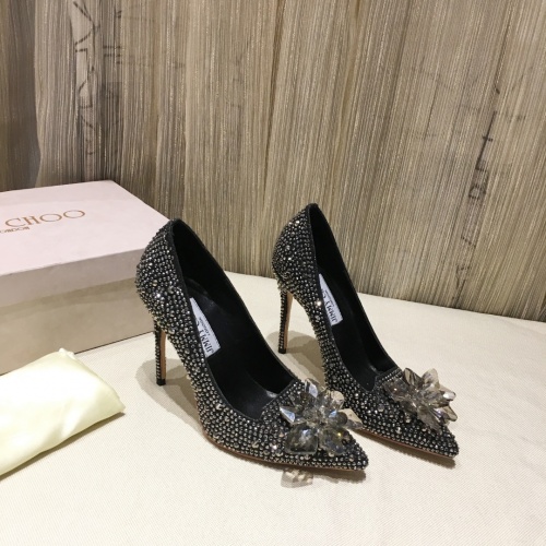 Cheap Jimmy Choo High-Heeled Shoes For Women #973119 Replica Wholesale [$85.00 USD] [ITEM#973119] on Replica Jimmy Choo High-Heeled Shoes