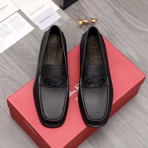 Cheap Salvatore Ferragamo Leather Shoes For Men #974833 Replica Wholesale [$88.00 USD] [ITEM#974833] on Replica Salvatore Ferragamo Leather Shoes