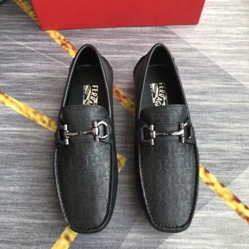 Cheap Salvatore Ferragamo Leather Shoes For Men #976559 Replica Wholesale [$98.00 USD] [ITEM#976559] on Replica Salvatore Ferragamo Leather Shoes