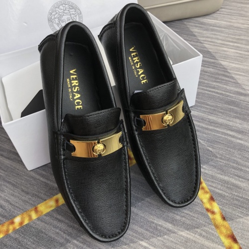 Cheap Versace Leather Shoes For Men #976567 Replica Wholesale [$98.00 USD] [ITEM#976567] on Replica Versace Leather Shoes