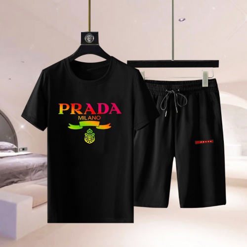 Cheap Prada Tracksuits Short Sleeved For Men #977319 Replica Wholesale [$56.00 USD] [ITEM#977319] on Replica Prada Tracksuits