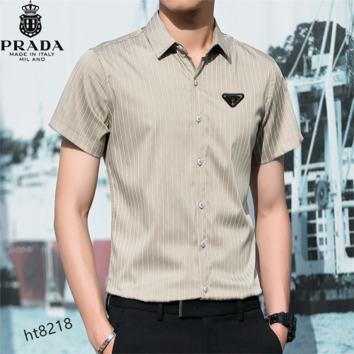 Cheap Prada Shirts Short Sleeved For Men #977380 Replica Wholesale [$38.00 USD] [ITEM#977380] on Replica Prada Shirts