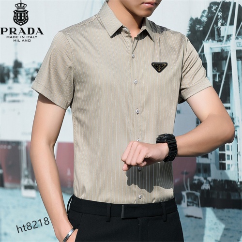Cheap Prada Shirts Short Sleeved For Men #977380 Replica Wholesale [$38.00 USD] [ITEM#977380] on Replica Prada Shirts