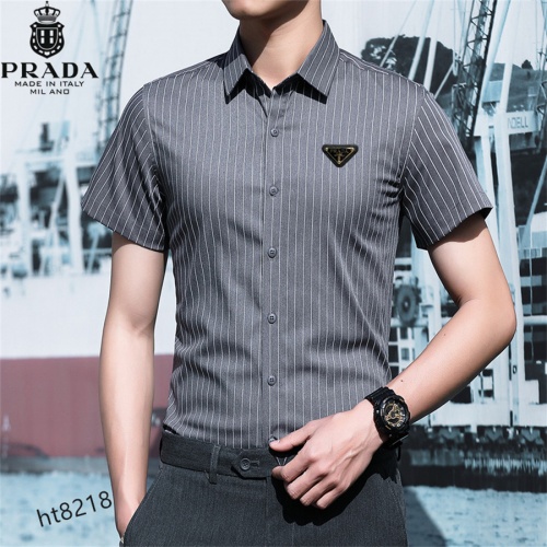 Cheap Prada Shirts Short Sleeved For Men #977381 Replica Wholesale [$38.00 USD] [ITEM#977381] on Replica Prada Shirts