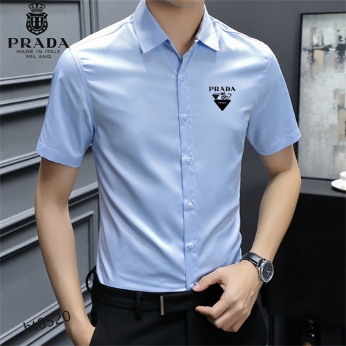 Cheap Prada Shirts Short Sleeved For Men #977414 Replica Wholesale [$38.00 USD] [ITEM#977414] on Replica Prada Shirts